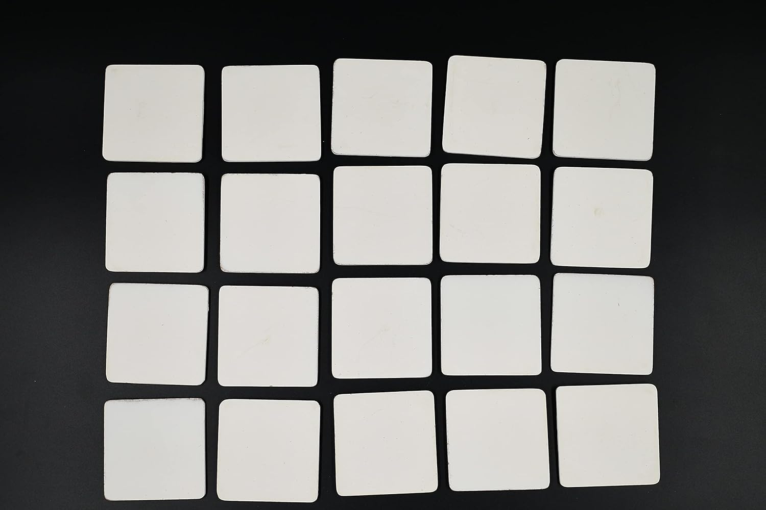 IVEI DIY MDF Wooden Square Magnet with Primer- Plain MDF Fridge Magnet Cutouts , Unfinished Magnets for Painting Wooden Sheet Craft, Decoupage, Resin Art Work & Decoration - Set of 20