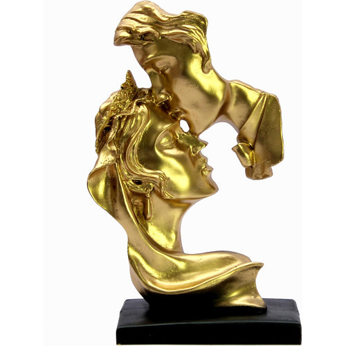 ESPLANADE Love Couple Face Adventure Showpiece Statue Sculpture Figure For Home Decor Valentine Day Gift | Resin- 10