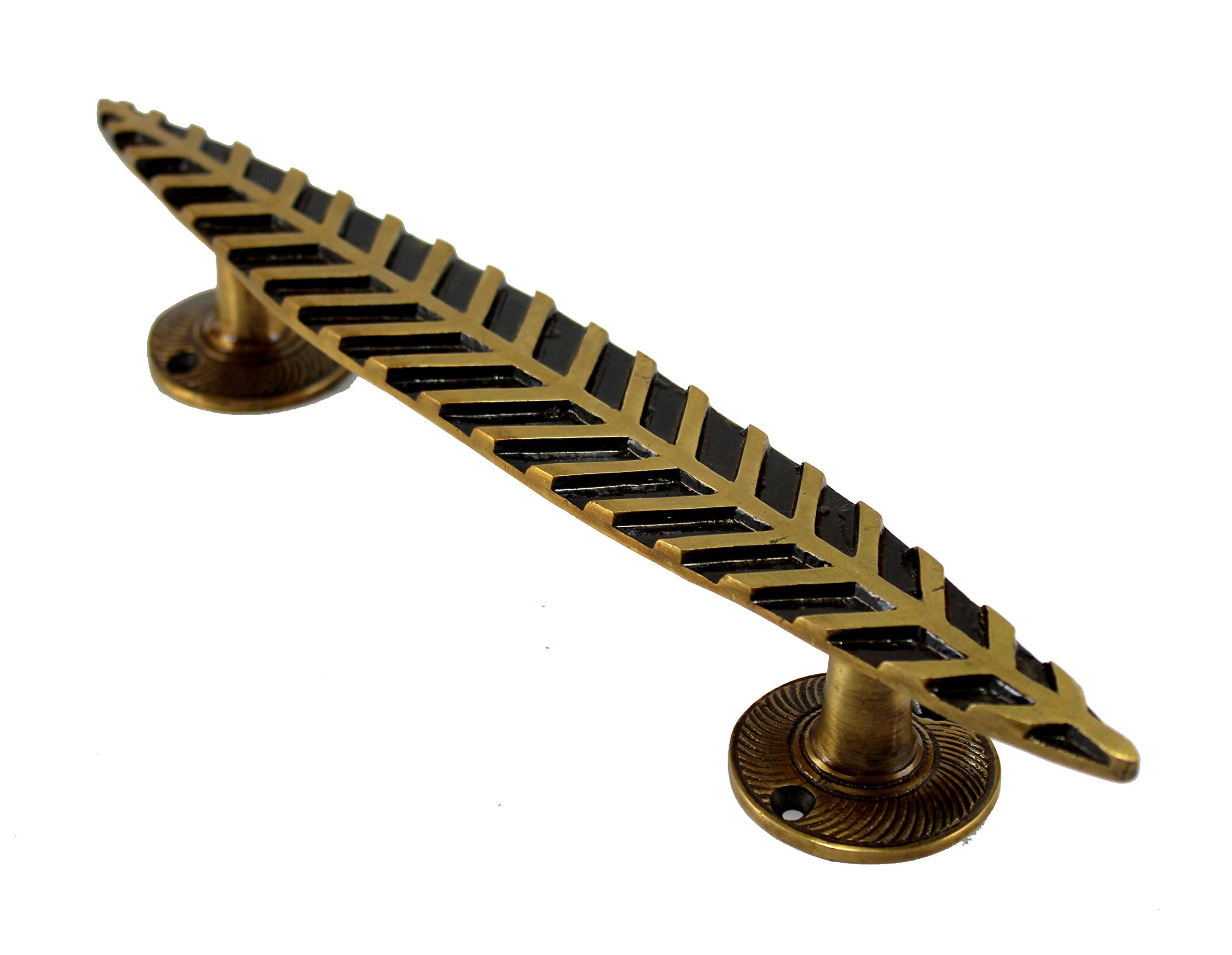 eSplanade - 12" Dolphin Design Brass Door Handle - Single Piece | Home Decor | Door Decor | Brass Door Handles | Brass Door Pulls