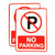 eSplanade No Parking Sign Red & White Sticker Decal - Easy to Mount Weather Resistant Long-Lasting Ink