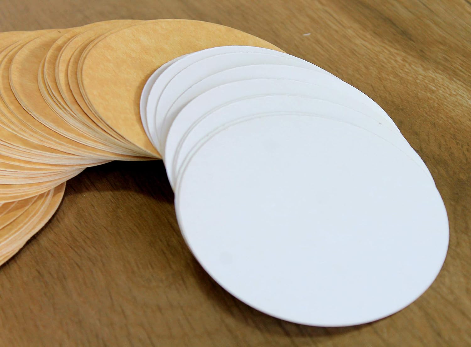 eSplanade Disposable Coaster - Made of Paper (Set of 100) - Use and Throw Reversible Coasters - Perfect for Bar, Hotel, Restaurant purpose & Parties (Brown Round & Square)