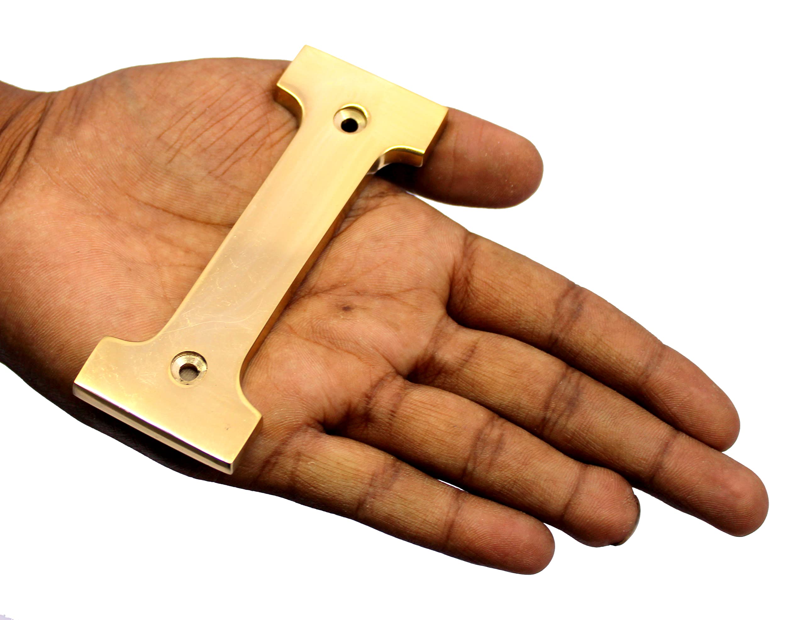 eSplanade Brass House Hotel Door Name Alphabets - Wall Door Plaque Alphabet Letter - Golden - 4" Inches (All Alphabets- 4")