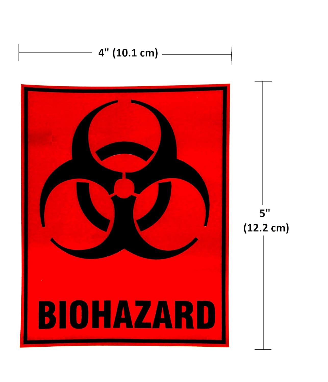 eSplanade Biohazard Biological Hazard Danger Safety Warning Sign Decal Sticker - Easy to Mount Weather Resistant Long Lasting Ink (Size 5" x 4")