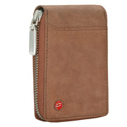 HORNBULL Steve Brown RFID Blocking Leather Wallet for Men | Vertical Credit Debit Card Holder