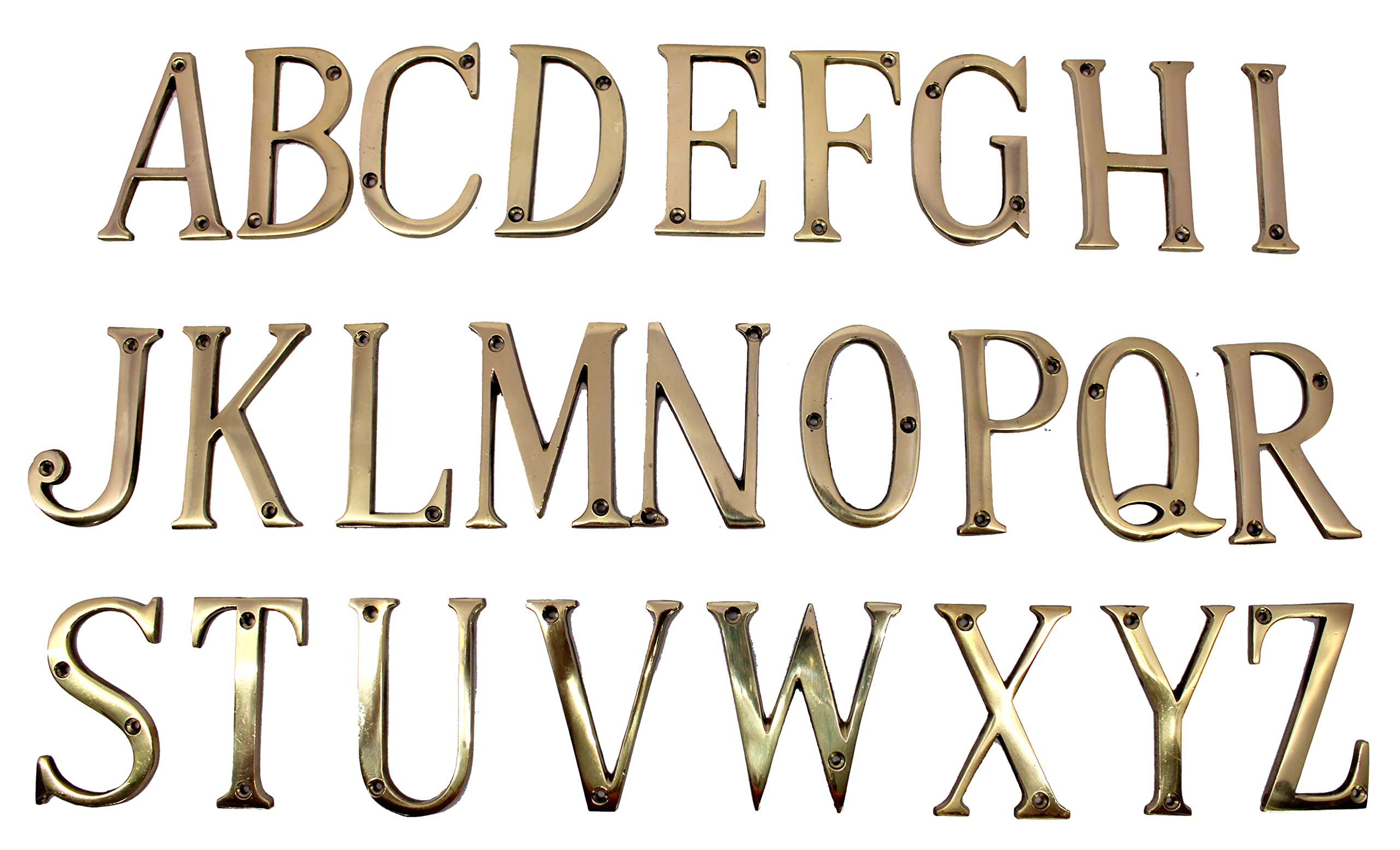 eSplanade - Brass House Hotel Door Name Alphabets - Wall Door Plaque Letter Alphabets - 3" Inches - Golden ("All Alphabet-3")