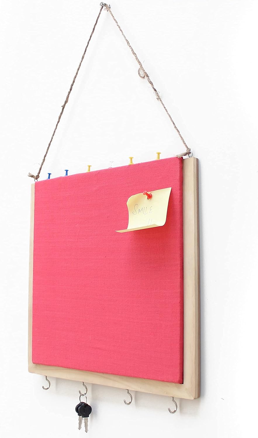 IVEI Smart pin Board and Key Holder Combination - Organizer Boards - Orange Bulletin Board
