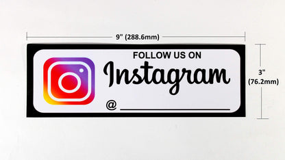 eSplanade FOLLOW US ON INSTAGRAM Sign Sticker Decal - Easy to Mount Weather Resistant Long Lasting Ink Size (9" x 3")