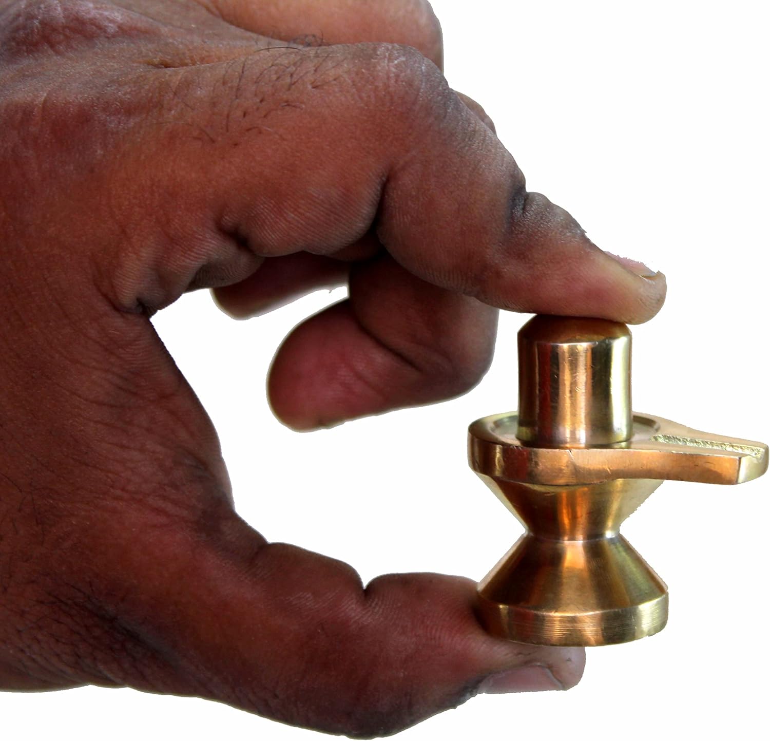 ESPLANADE Brass Shiva Lingam Idol 2.5 in Car Dashboard God Idol for Home for Desk Decor | Antique Decor Item | Home Decor Gift Showpieces