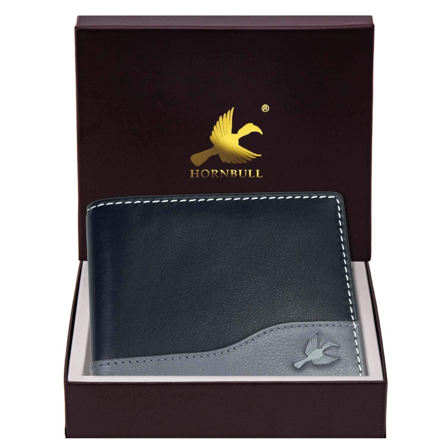 HORNBULL Buttler Black Mens Leather Wallet Ð Leather Wallet for Mens and RFID Blocking Genuine Leather Mens Wallet