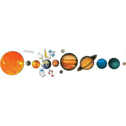 MFM TOYS Solar System Magnets with Junior Edition Flashcards (3mm Thick Magnetic pieces)