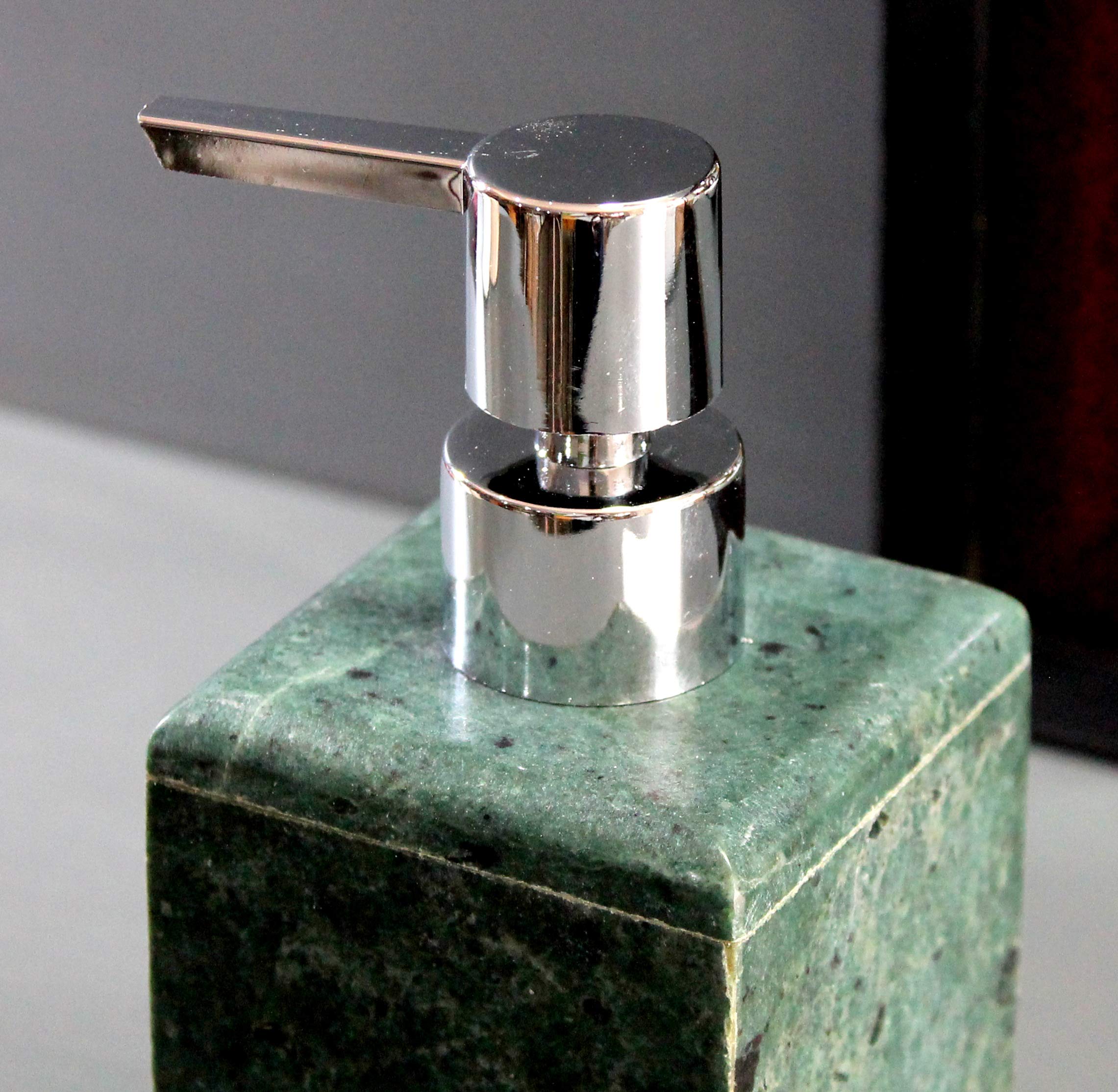 KLEO Soap/Lotion Dispenser - Made of Genuine Indian Marble - Luxury Bathroom Accessories Bath Set (Multicolour)