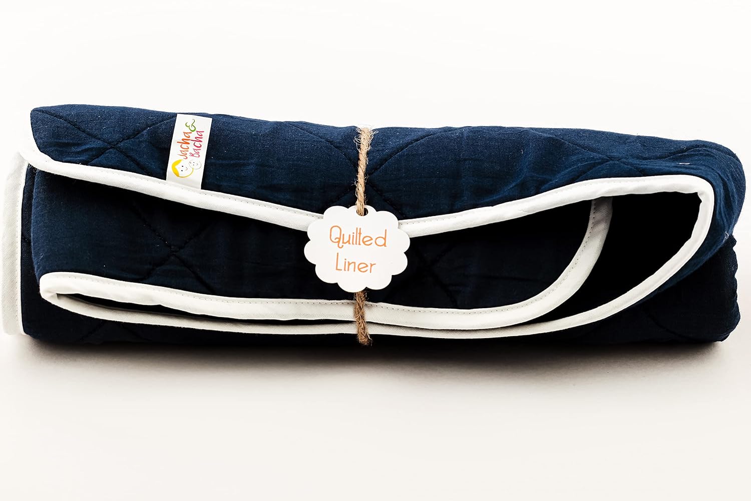 Multi-Purpose Cushioned Protective Mat for Baby - Set of 2 (Navy Blue) | Portable Changing Pads | Quilted Cotton Diaper Changing pad