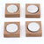 IVEI Wooden MDF DIY Tea Light Candle Holder with Candles - Set of 3(1 Double & 2 Single) - Plain MDF Wooden Candle Holders Blank for Painting Wood Sheet Craft, Decoupage, Resin Art Work & Decoration