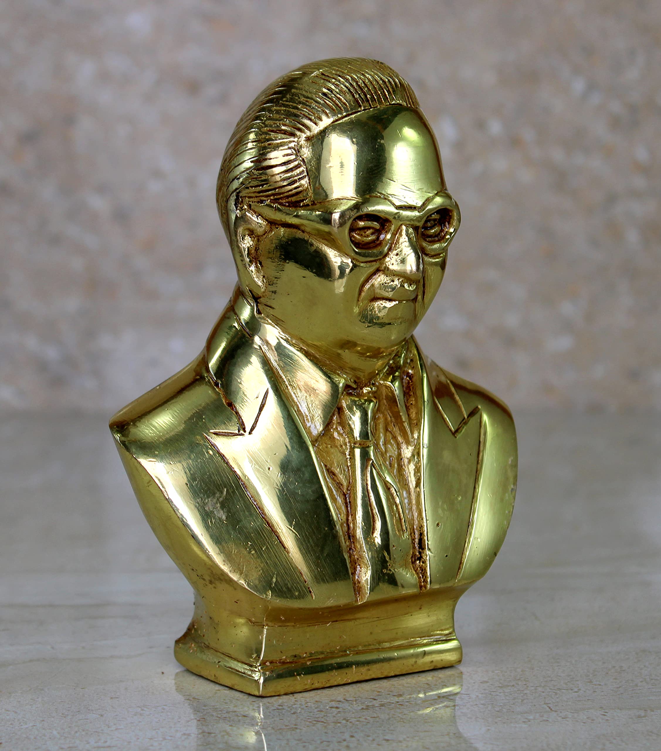eSplanade 5.25" Brass Dr. B. R. Ambedkar Ambedker Bust Idol Statue Murti