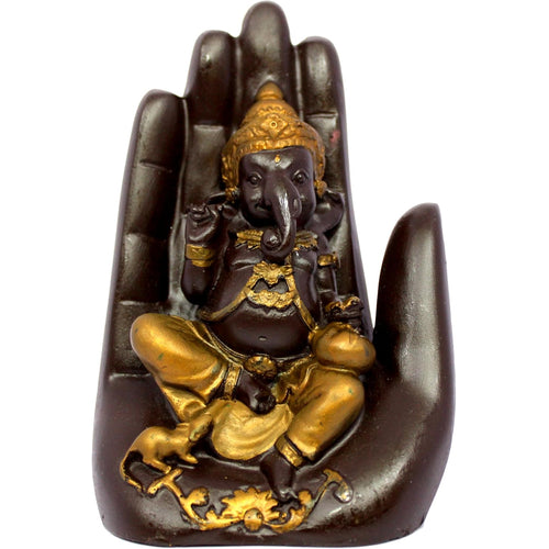 eSplanade Ganesha Showpiece for Home Decor | Resin Palm Ganesha Statue for Living Room, Office Table | Antique Idol & Figurine for Room Decor | Housewarming Gifts