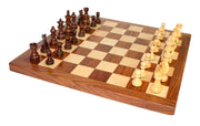 StonKraft 16"(Wood) Non-Folding Professional Tournament Collectible Rosewood Chess Game Board Set + Wood Crafted Pieces