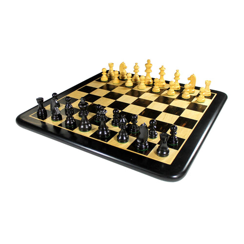 StonKraft Ebony Wooden Chess Board Ebony Wooden Chess Pieces 21