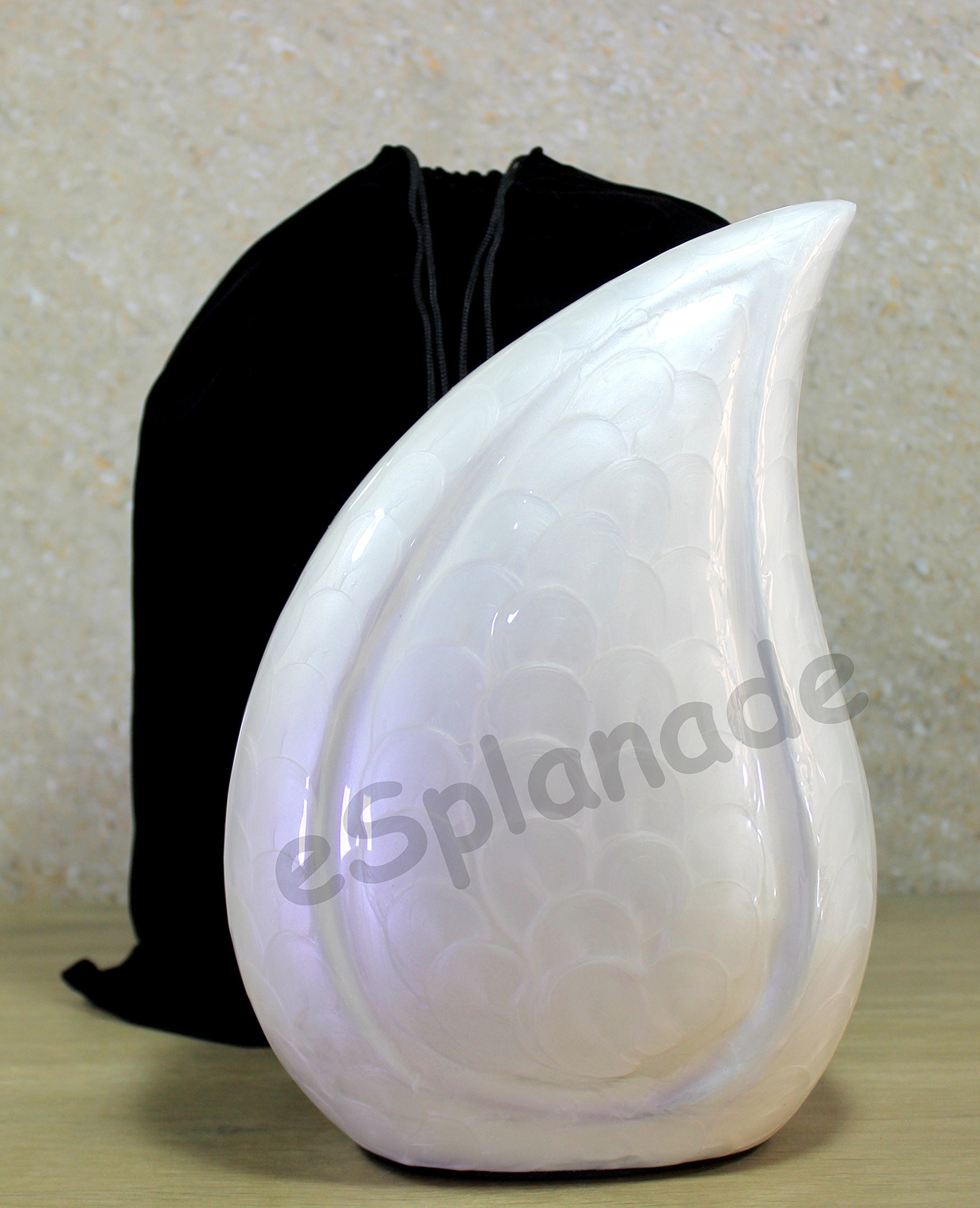 eSplanade Teardrop Cremation Urn Memorial Container Jar Pot | Cremation urn | Metal urn | Burial urn
