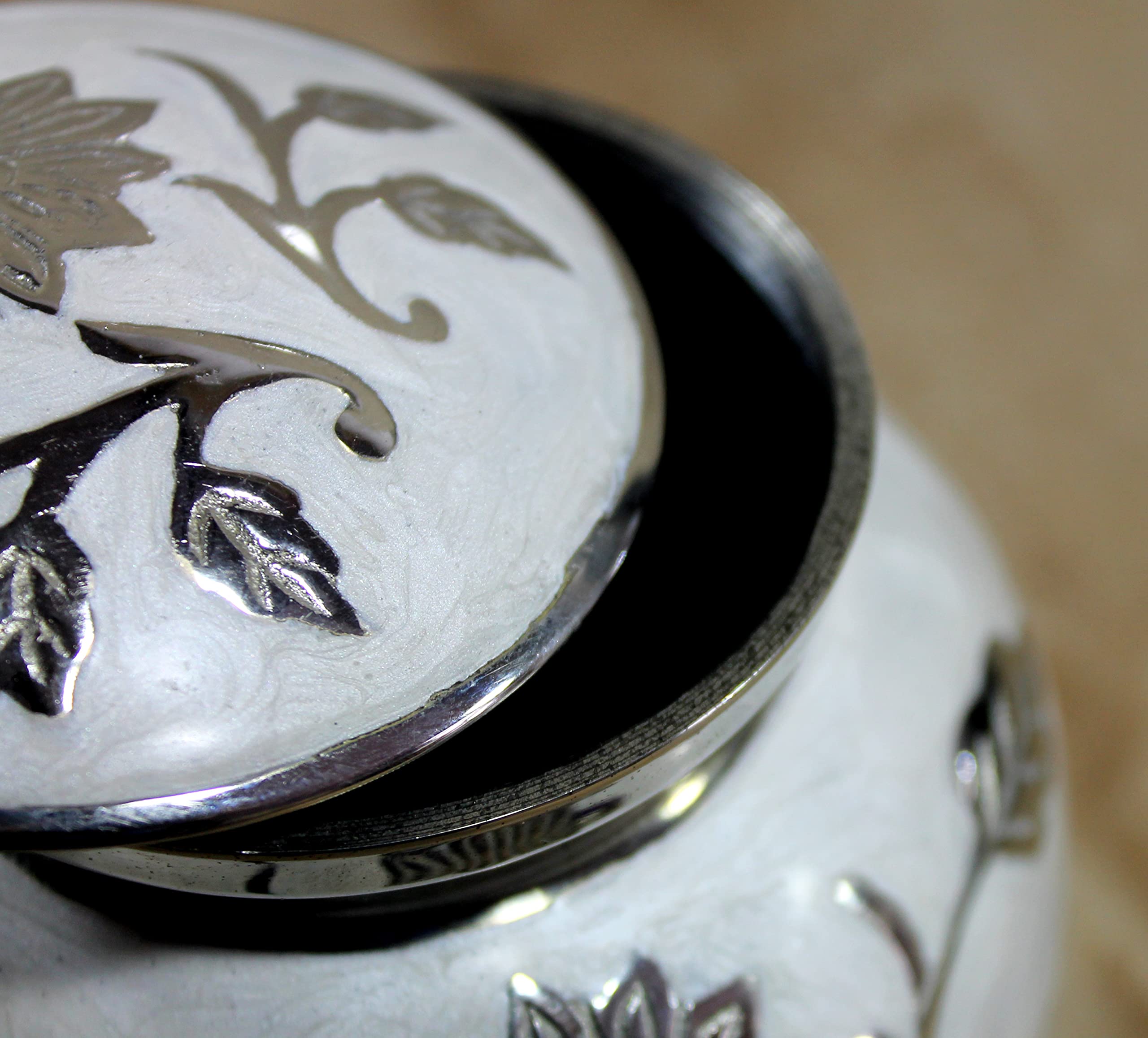 eSplanade Metal Cremation Urn Memorial Jar Pot Container | Medium Size Urn for Funeral Ashes Burial | Engraved Metal Urn