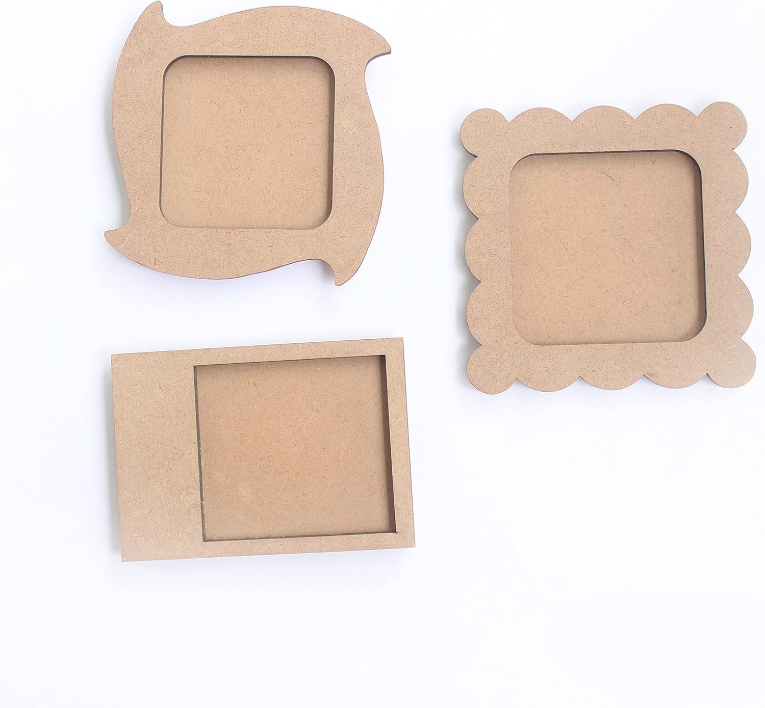 IVEI DIY Rectangle Photo Magnets -Plain MDF Photo Frame Fridge Magnet Blanks Cutouts - Rectangle Shaped Magnets for Painting Wooden Sheet Craft, Decoupage, Resin Art Work & Decoration