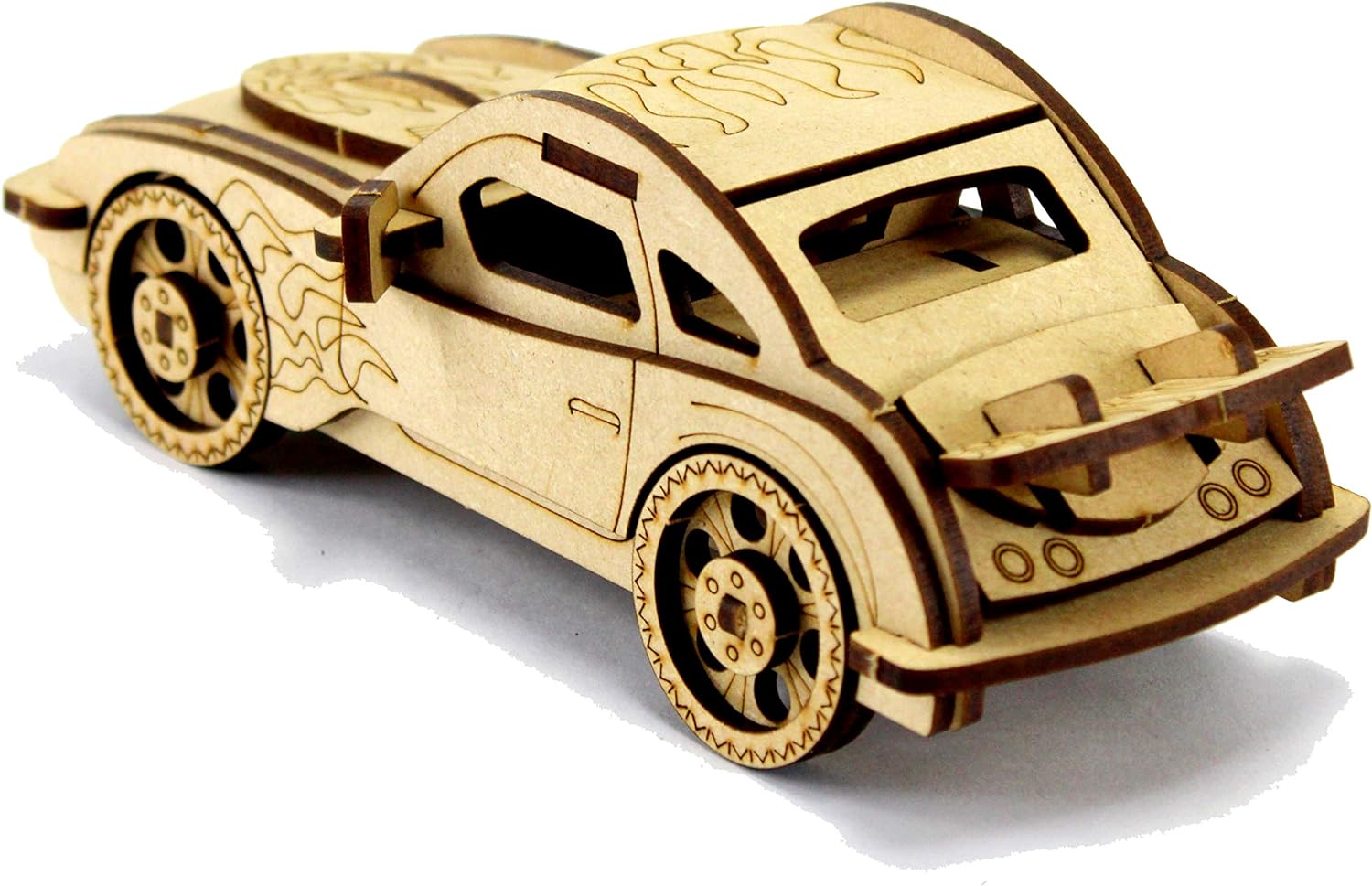 StonKraft 3D Wooden Puzzle Car - Wooden, DIY Kit, Build Your own, Construction Toy, Modeling Kit | MDF Toys Car