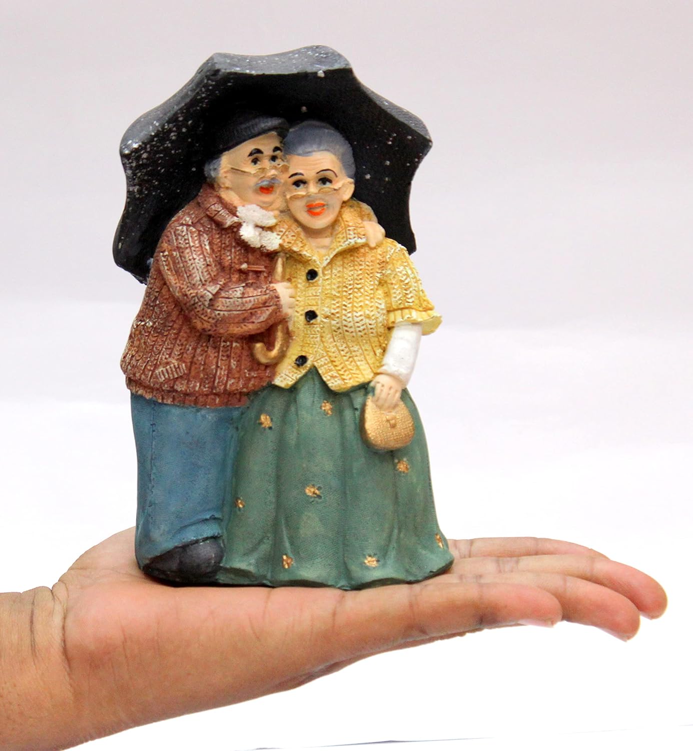 eSplanade Resin Dada Dadi Showpiece Brings Goodluck, Fengshui, Vastu for Home Decor