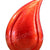 eSplanade Teardrop Cremation Urn Memorial Container Jar Pot | Cremation urn | Metal urn | Burial urn (Fiery Red)