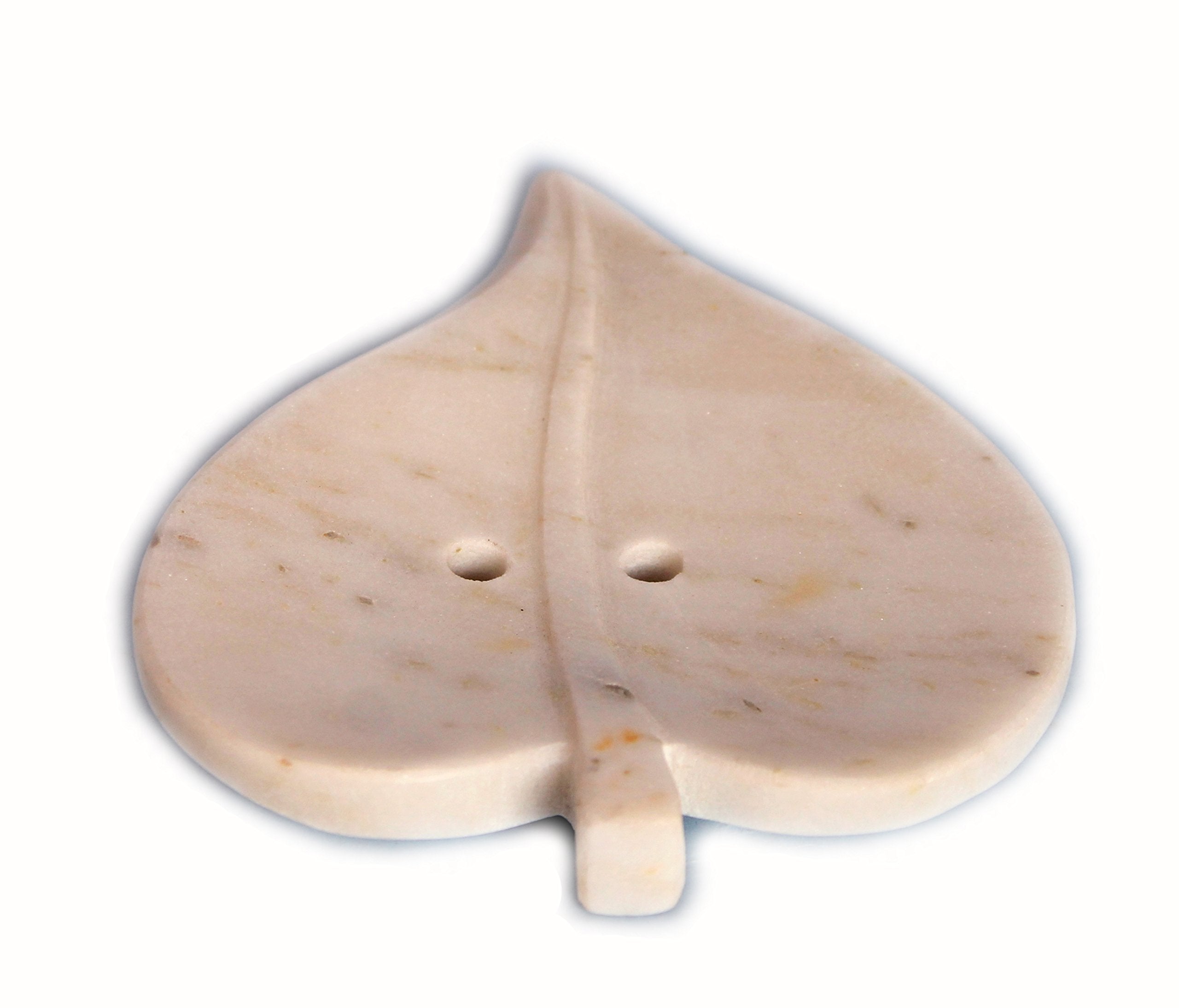 StonKraft KLEO Marble Stone Soap Dish Soap Holder Bath Accessories Bathroom Accessories (Leaf Shaped)