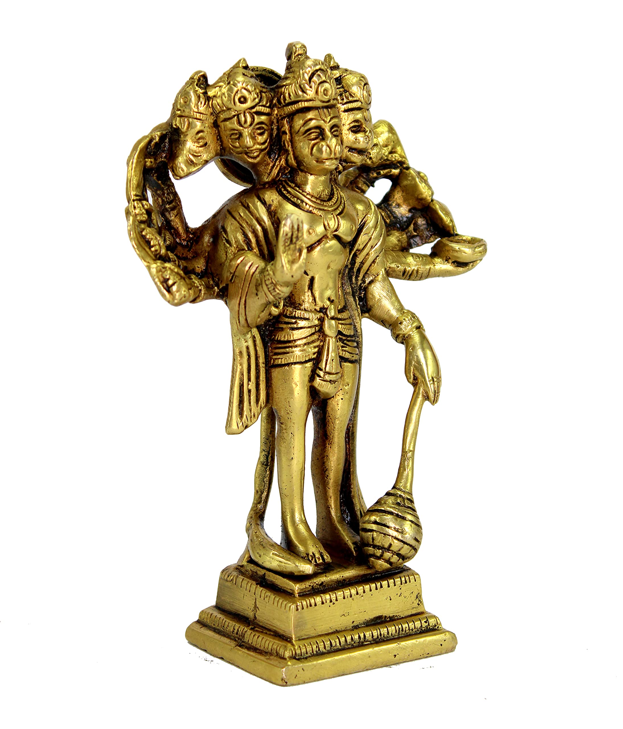 eSplanade Brass Panchmukhi Hanuman Anjaneya Pavan Putra Bajrangbali Idol Murti Moorti Statue