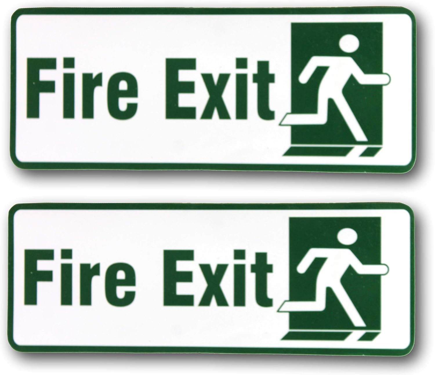 eSplanade Fire Exit Door Sign Sticker Decal - Easy to Mount Weather Resistant Long Lasting Ink (Size 7.5" x 2.5")