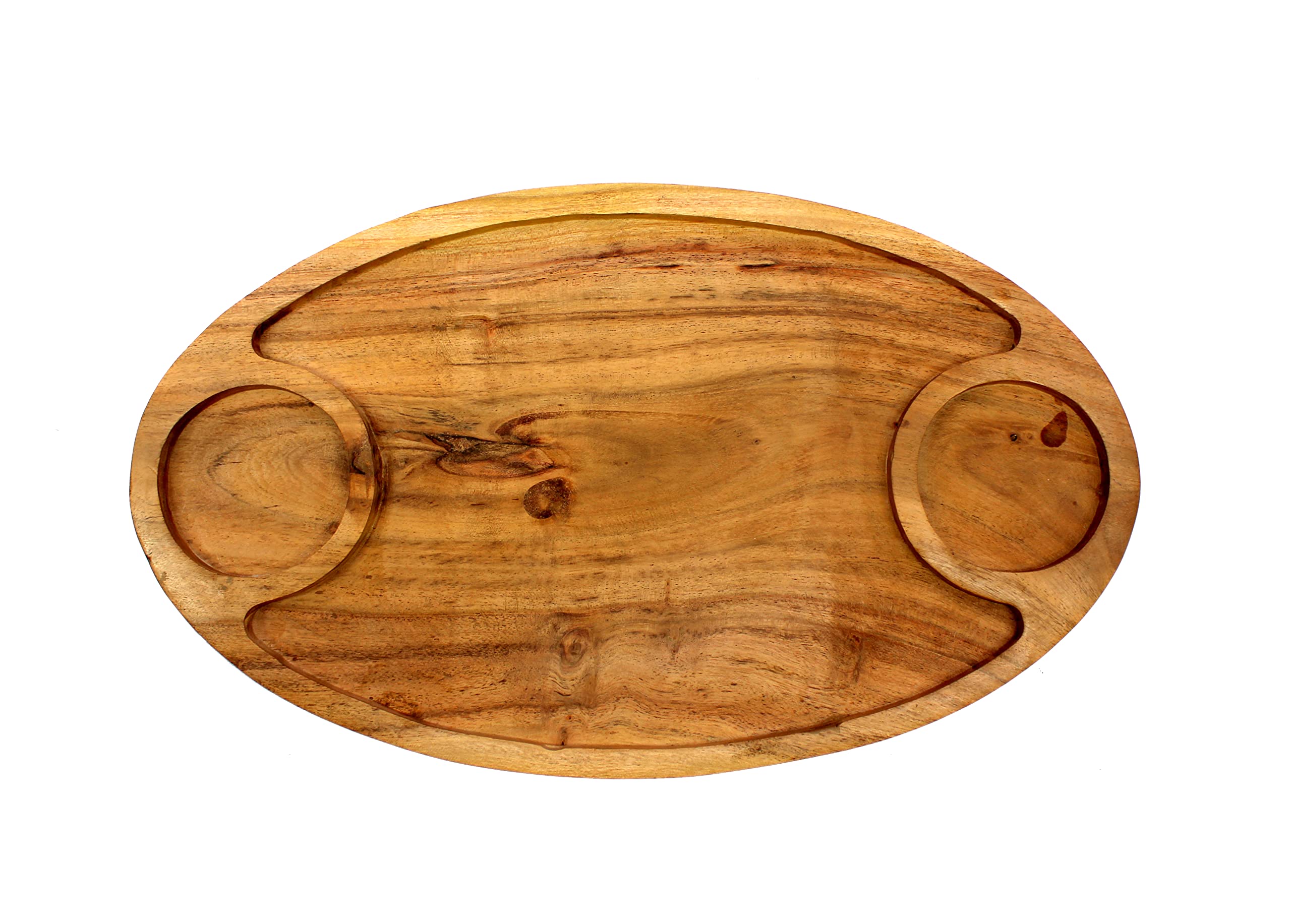 ESPLANADE Wooden Serving Tray Platter Tableware Serveware | Brown - 15" Inches