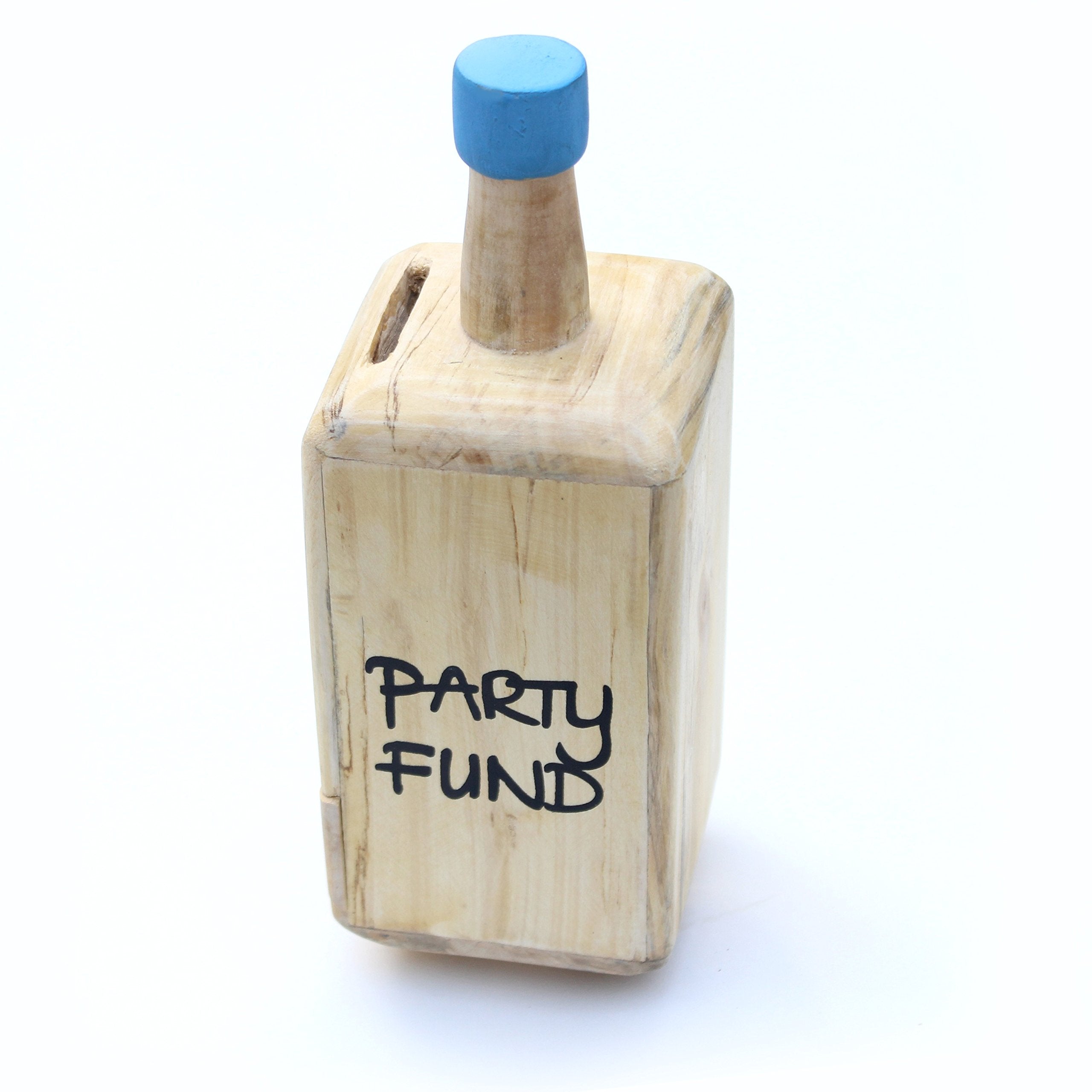 IVEI Wooden Piggy Bank Bottle Shaped Money Box - Piggy Bank for Adults - Handmade Wooden Coin Bank for Party Fund - Money Storage Box - Wooden Money Bank - Wooden Piggy Bank with Lock - Orange & Yellow