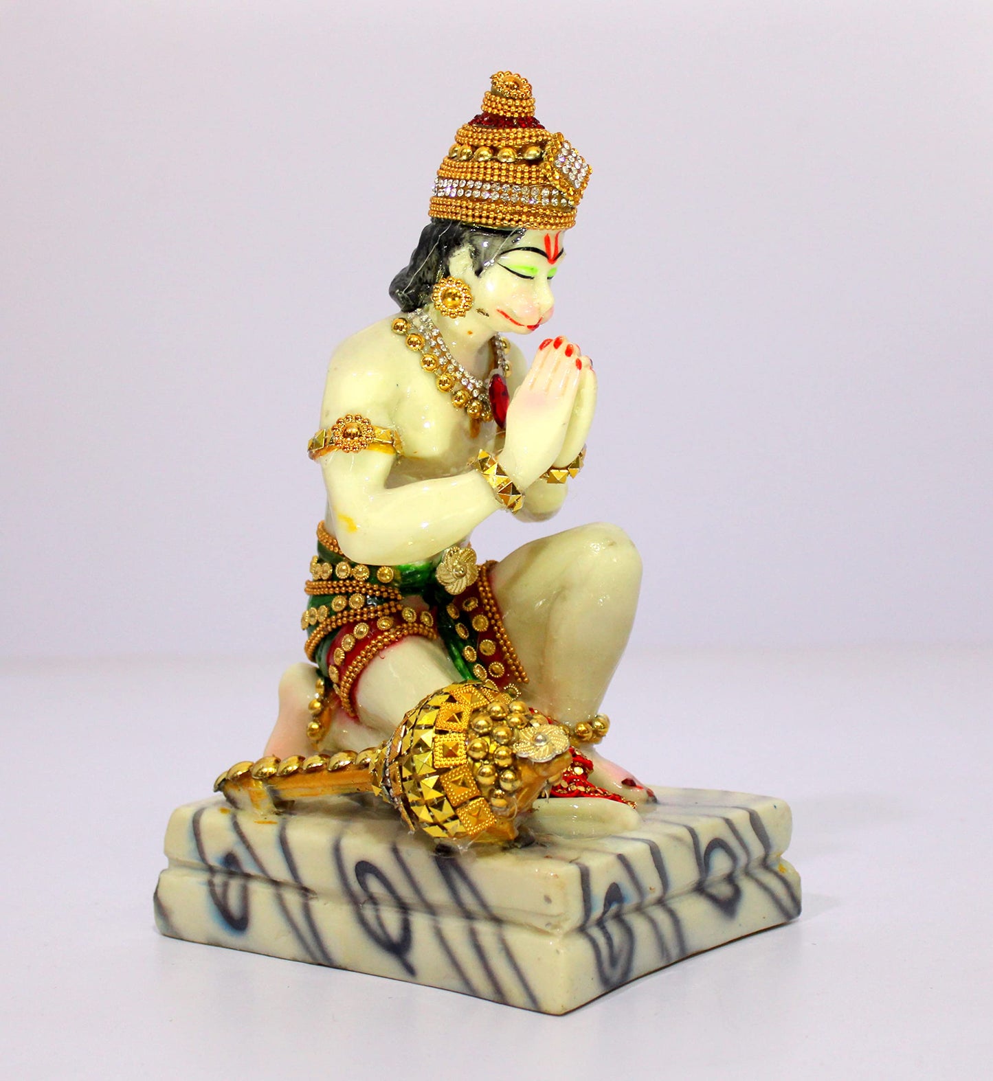 eSplanade Resin Hanuman Anjaneya Pavan Putra Idol Murti Moorti Statue (8.5 x 5.25 Inches)