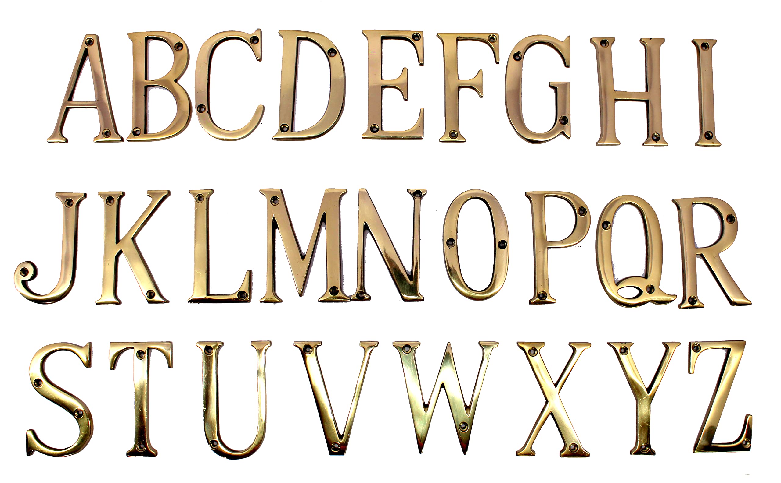 eSplanade - Brass House Hotel Door Name Alphabets - Wall Door Plaque Letter Alphabets - 3" Inches - Golden ("All Alphabet-3")