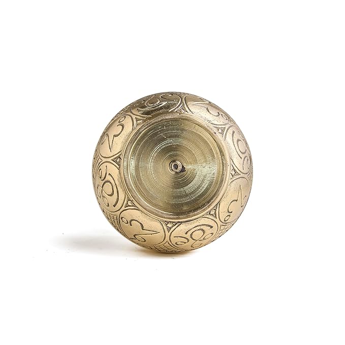 Esplanade Brass Lota Pot for Pooja – Puja Items for Home Temple Mandir, Kalash for Pooja, 100% Brass Utensils for Kitchen, Engraved Peetal Lota