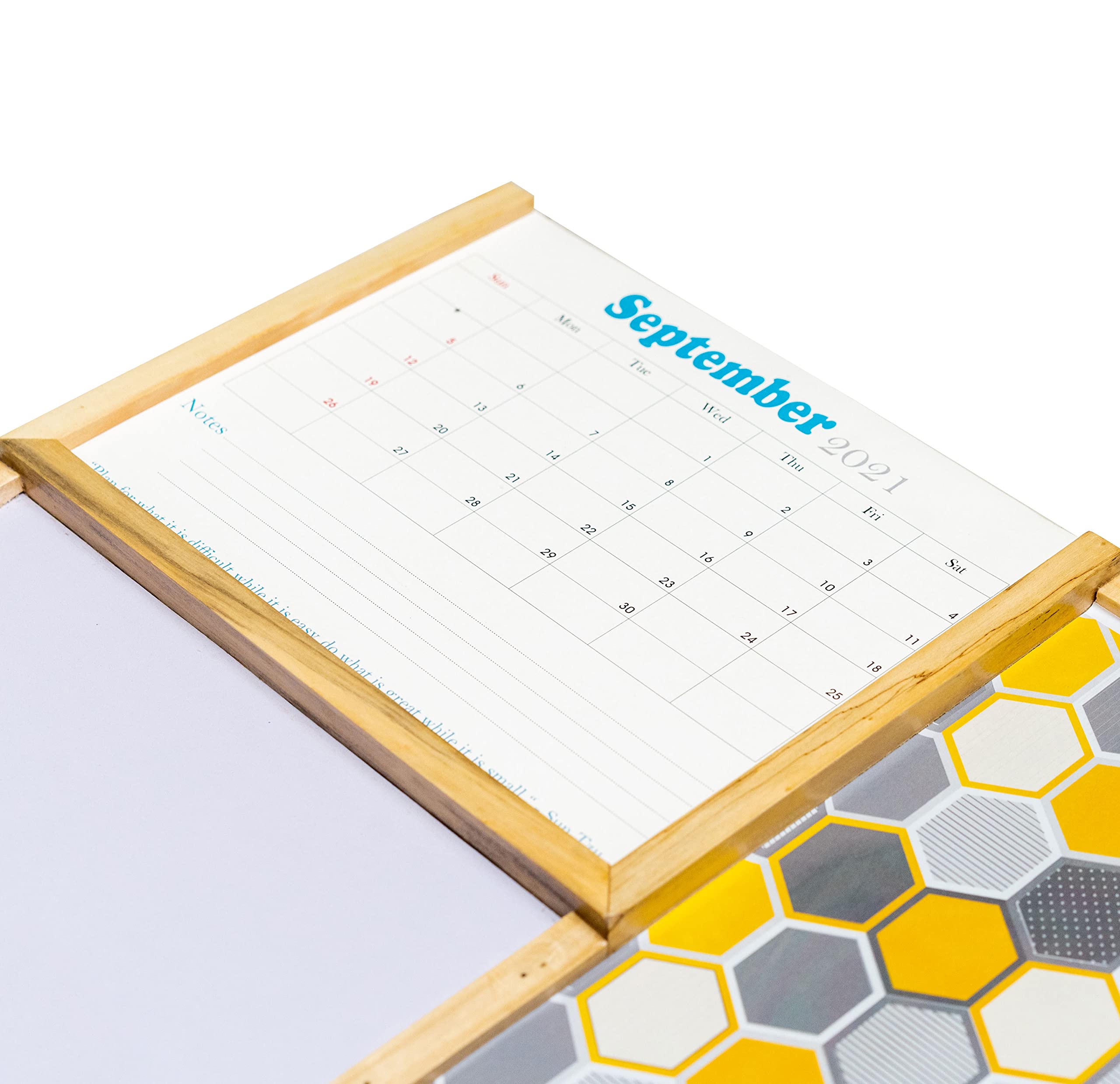 IVEI Combination Board with Magnet Board, Planner & Whiteboard -Innovative Organizer for Kids and Adults with Magnets to Do Boards, Best Gift for Home, Office, School- Green, Yellow