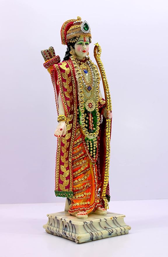 Ram Darbar Idol 18" – Ram, Sita, Lakshman & Hanuman | Resin Decorative Murti