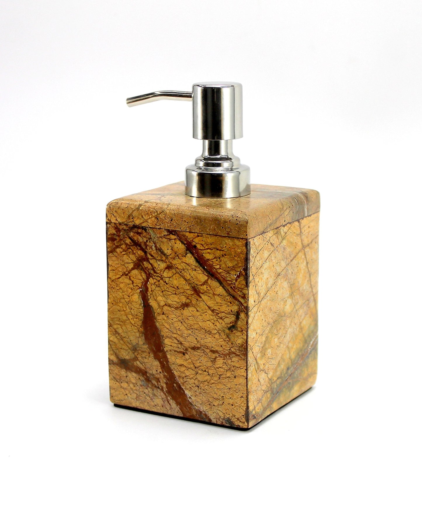 KLEO Soap Dispenser Lotion Dispenser - Made of Natural Stone - Bathroom Accessories Bath Set - Multicolour