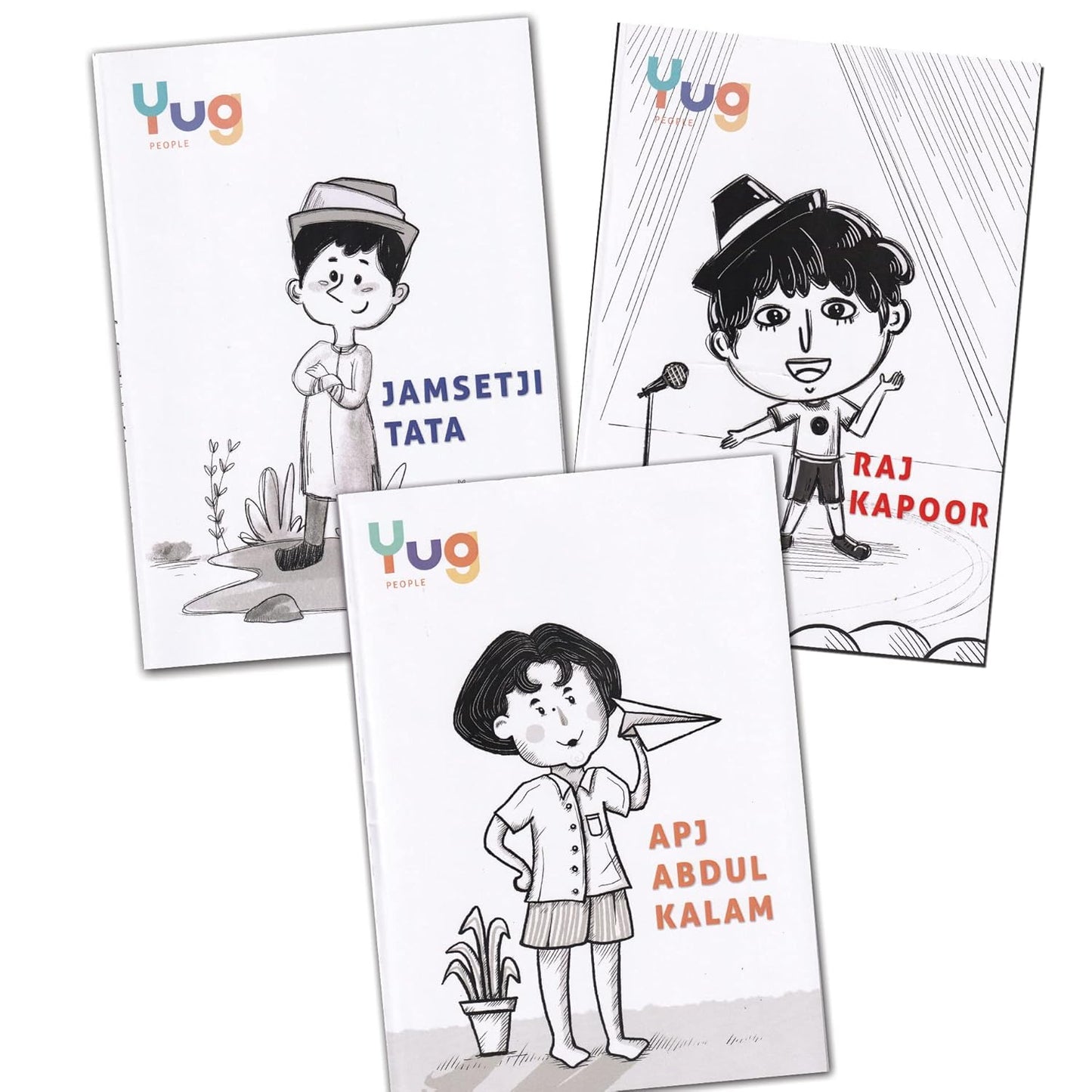 Inspirational Stories Combo - Raj Kapoor, APJ Abdul Kalam and Jamsetji Tata | Children Picture Book and Activity Sheets | Inspiring Tales for Young Kids and Children | Yug Books | Yug Publications