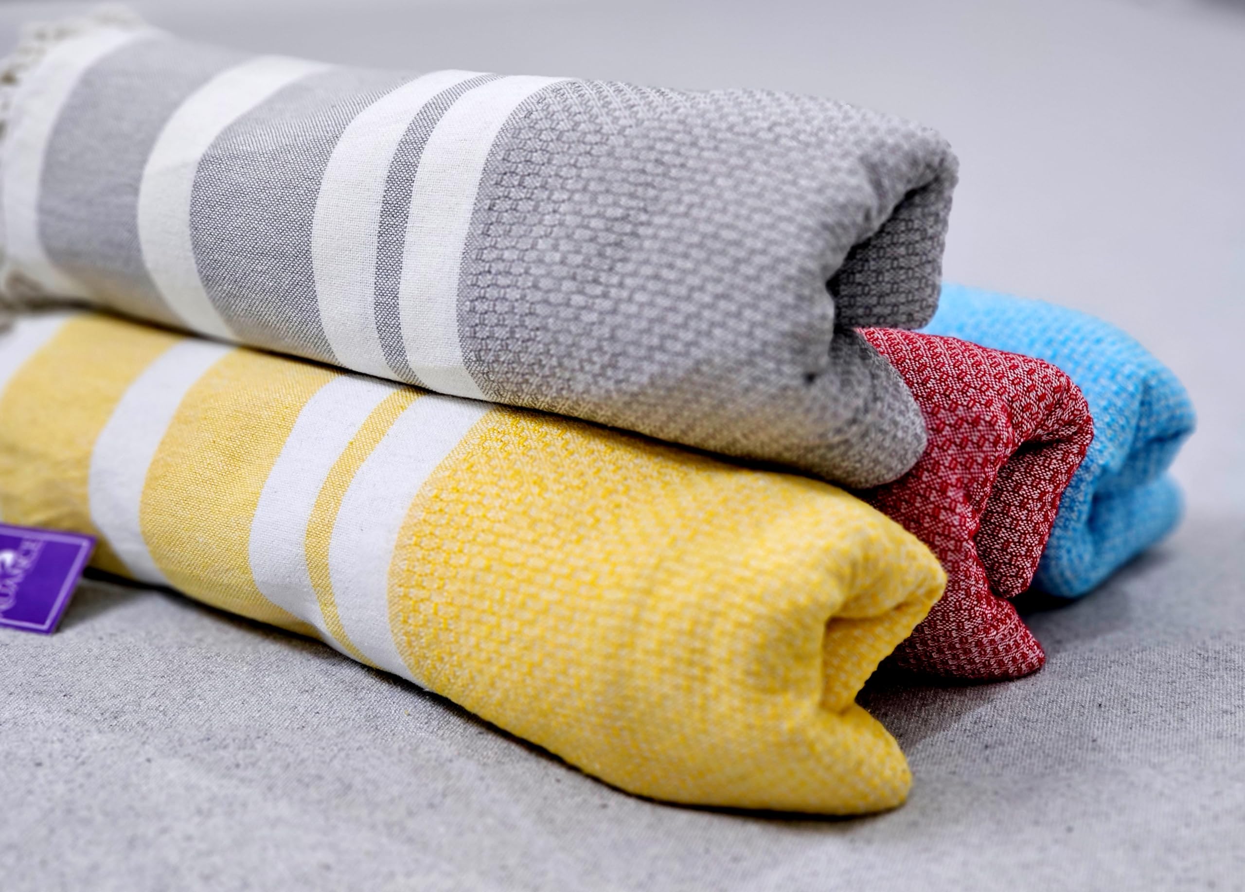 Superior Absorbent 100% Cotton Bath Towel - Ideal for Beach & Travel, Quick-Dry, Lightweight | Fast Drying | Multi-Purpose Towels | Striped