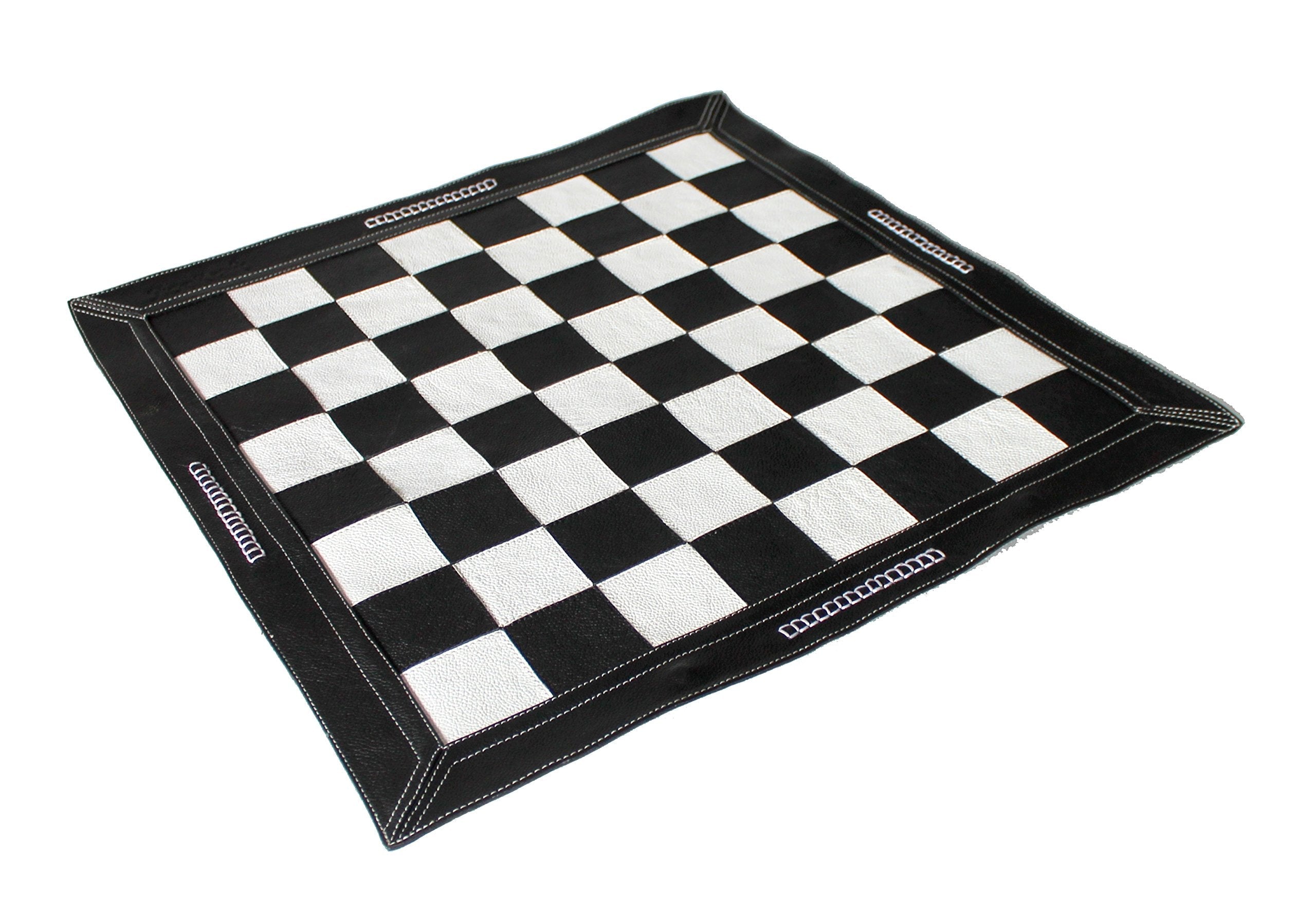 Stonkraft - 19" x 19" - Genuine Suede Leather Chess Board  | Roll-up Chess | Tournament Chess