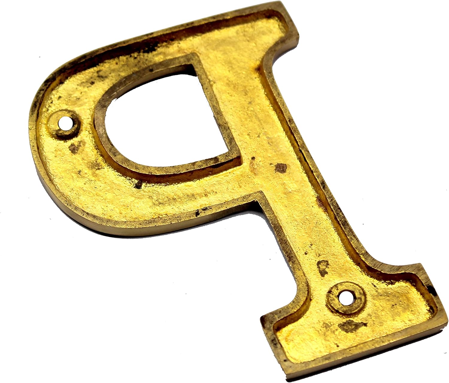 Esplanade Brass House Hotel Door Name - Wall Door Plaque Alphabet Letter "P" - 4" Inches