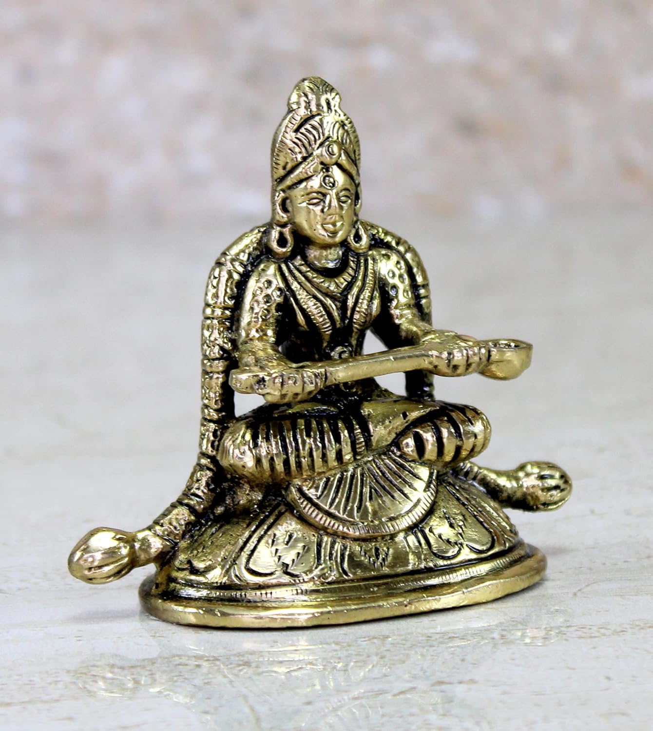 eSplanade Brass Annapurna Devi Idol Statue of Hindu Goddess Annapurni Maa Goddess of Food | Pooja Idols | Home Decor - 2.75" Inches