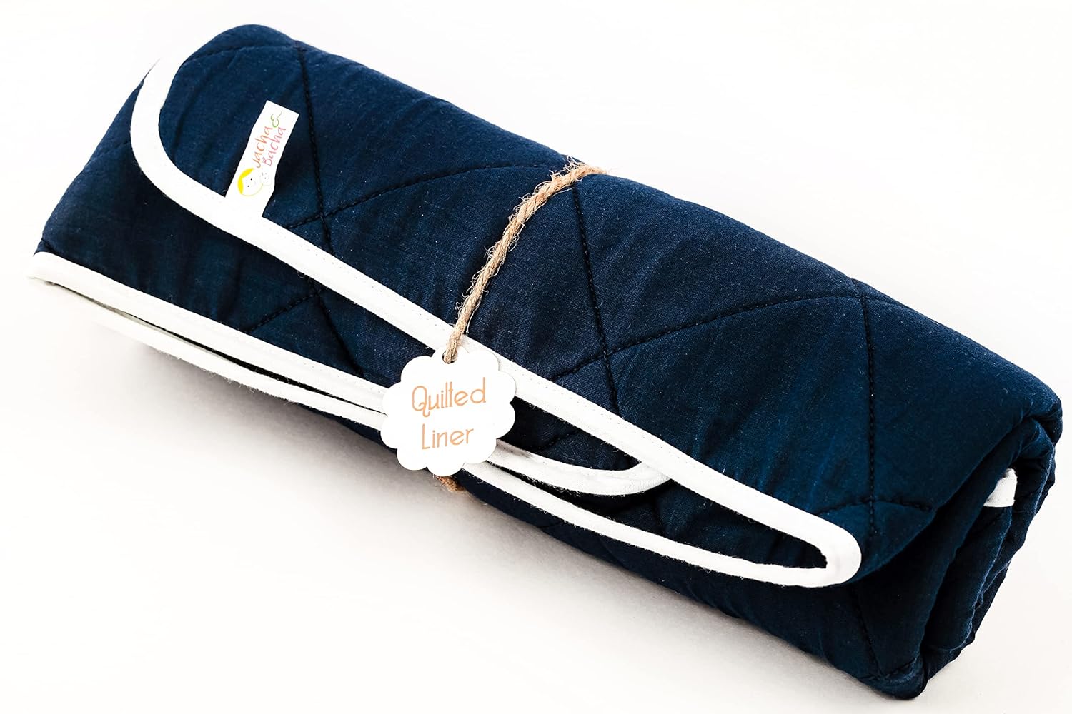 Multi-Purpose Cushioned Protective Mat for Baby - Set of 2 (Navy Blue) | Portable Changing Pads | Quilted Cotton Diaper Changing pad