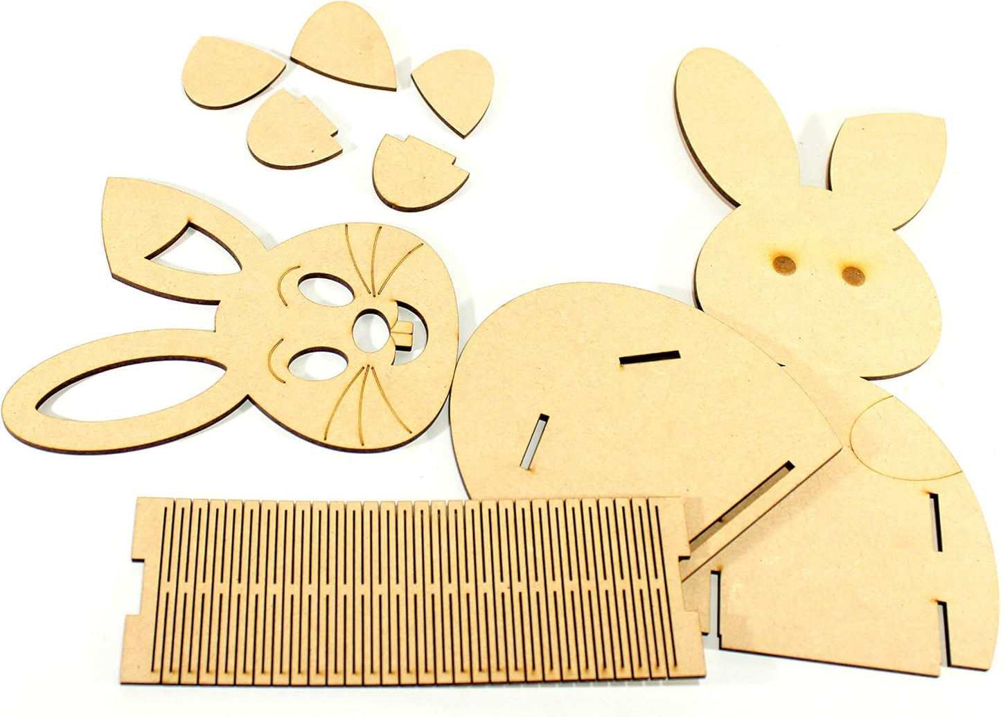 eSplanade DIY Wooden 3D Puzzle Rabbit - Desk Organizer, Pen Stand - Easy to Assemble