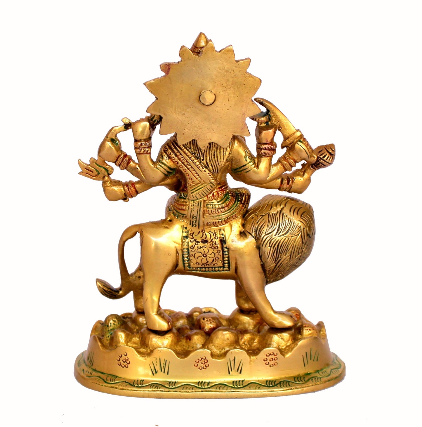 eSplanade Brass Maa Durga/MATA Rani Idol, Statue, Moorti, Murti for Home Mandir and Home Decor (6.5" Inches)