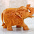 eSplanade Wooden Elephant Sculpture or Showpiece Baby Inside Mother's Tummy Feng Shui Vastu Brings Goodluck Home Decor (Large)