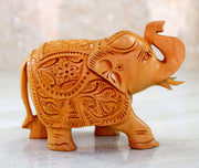 eSplanade Wooden Elephant Sculpture or Showpiece Baby Inside Mother's Tummy Feng Shui Vastu Brings Goodluck Home Decor (Large)