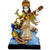 eSplanade Saraswati on Lotus | Saraswati Goddess Murti Idol Statue Sculpture Figurine - Resin - Multi - 10.5" Inches