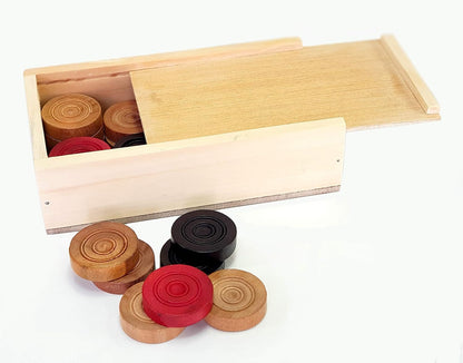 StonKraft Wooden Carrom Coins with Wooden Box